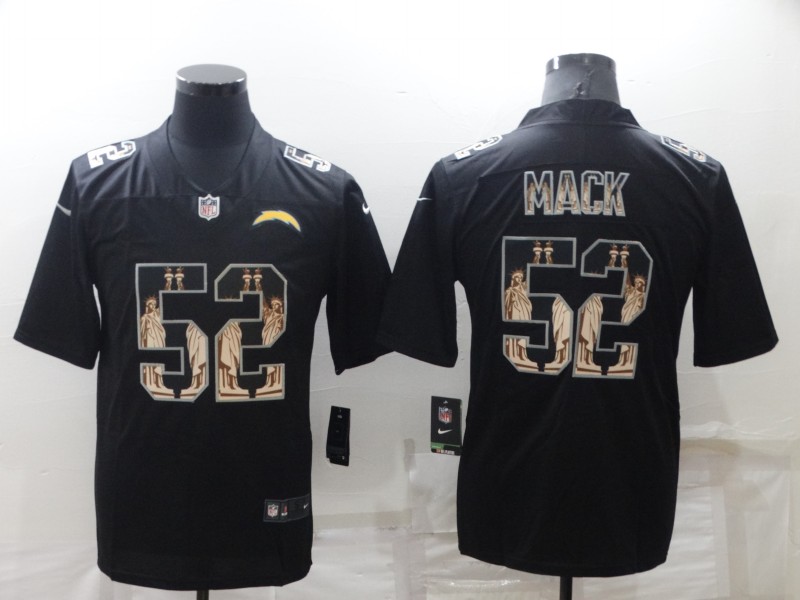 Men's Los Angeles Chargers Khalil Mack #52 Black Team Jersey